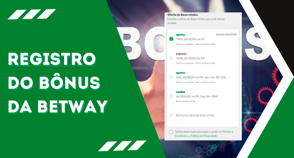 Registre-se na Betway para receber bônus